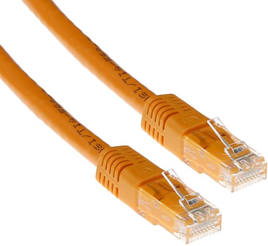 Cat5e UTP, RJ-45, 50µ or, 1.0m, Orange