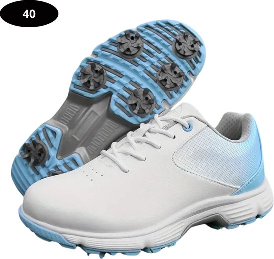 Chaussures de golf Bovista pour femme – Baskets pour femmes – Vêtements de golf – Chaussures de golf antidérapantes et imperméables – Golf – Blauw clair – Taille 40