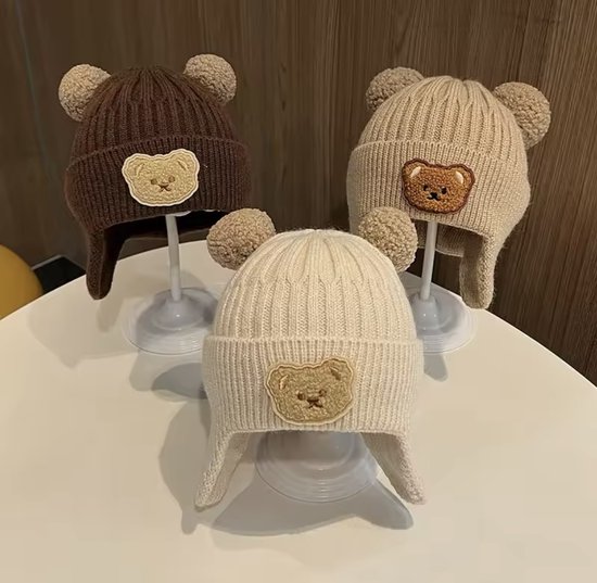 Chapeau d&rsquo;enfant ours – Chapeau de bébé – Chapeau d&rsquo;enfant – Chapeau d&rsquo;ours enfants – Vêtements de bébé – Vêtements d&rsquo;hiver Bébé – Chapeau d&rsquo;ours bébé