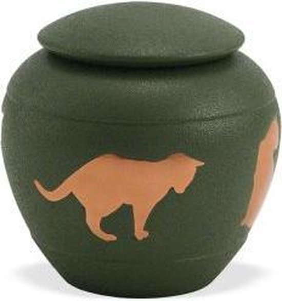 Cats Silhouette – Urne en cuivre – Cat Silhouette Sienna