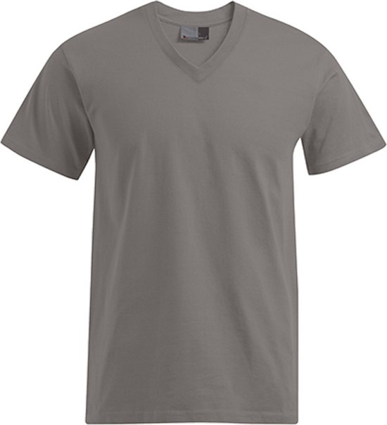 Chemise homme &lsquo; Premium V-col&rsquo; à manches courtes Gris Clair – XL