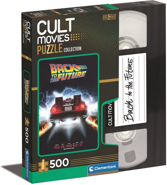 Clementoni Puzzles pour adultes – Films cultes Retour vers le futur, Puzzle 500 pièces, 14-99 ans – 35110