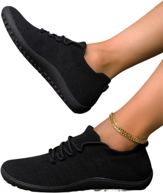 Chaussures pour femmes Barefoot Nivard – Chaussures aquatiques – Chaussures de natation – Cours de natation – Femmes et hommes – Fitness – Chaussures de sport – Zwart – Pointure 36