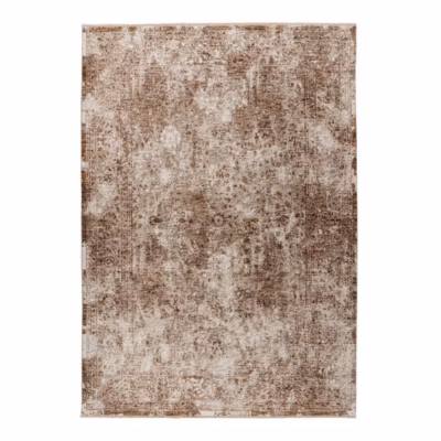 Tapis vintage pêche rayé intérieur Xara 150×80 CM – Marron