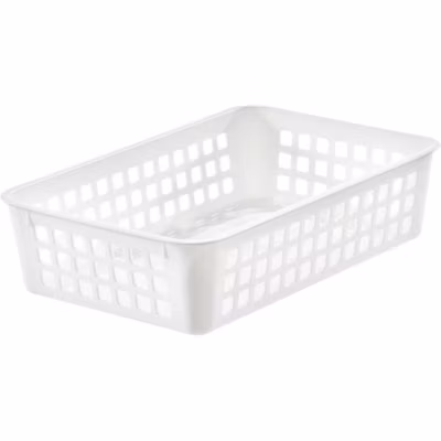 Corbeille de rangement 2 litres en Plastique Recyclé – Blanc