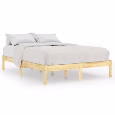 Lit double, Lit adulte, Cadre de lit sans matelas bois massif