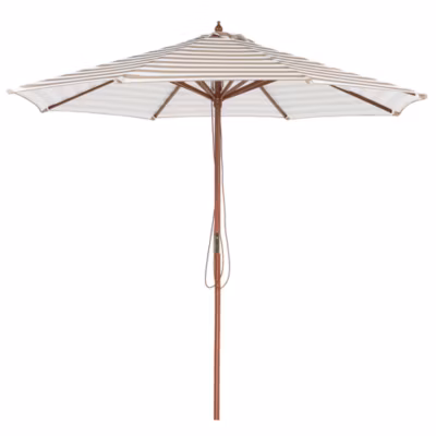 Parasol de jardin 260 cm FERENTILLO Beige/blanc