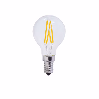 Ampoule LED G45 E14 – 4W Filament – 400lm – 2700K – Verre