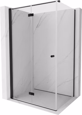 Mexen Mist-F cabine de douche pliante gauche 105 x 100 cm, transparent, noir – 8A6T-105-100-70-00-L