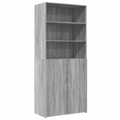 Buffet haut sonoma gris 80×42,5×185 cm bois d&rsquo;ingénierie vidaXL