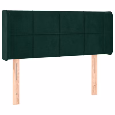 Tête de lit avec oreilles Vert foncé 83x16x78/88 cm Velours vidaXL