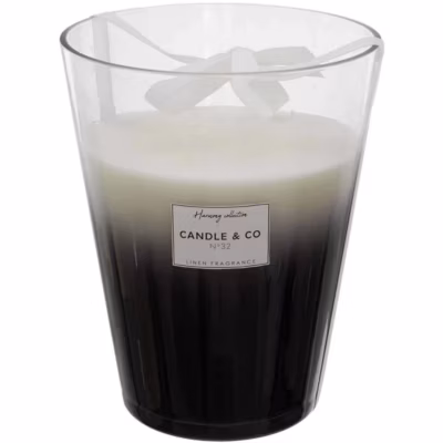 Bougie parfumée dans vase Harmony 18×23 cm Noir