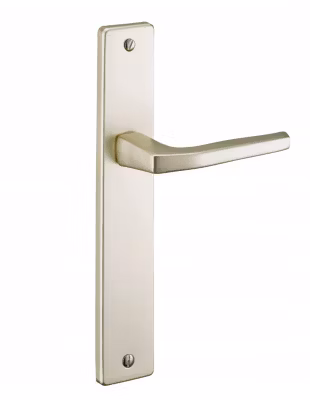 Ensemble de poignées pour porte intérieure Picardie sans trou, carré 7mm, entr&rsquo;axes 195mm, couleur champagne – THIRARD