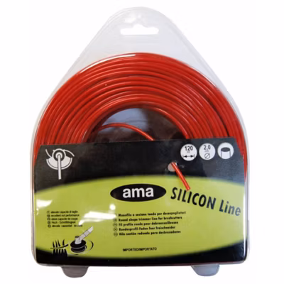Fil de débroussailleuse – Fil nylon de coupe  – Monofil section ronde diam 2mm x 120 mètres « Silicon Line »