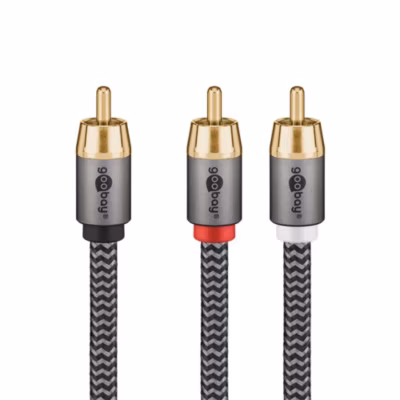Câble audio 1 RCA mâle – 2 RCA mâles 2 m GOOBAY