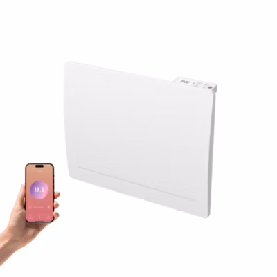 Radiateur électrique à inertie sèche fonte + film chauffant Connecté WIFI 1000W Thermostat Programmable Cosyup Mova Garantie 3 ans
