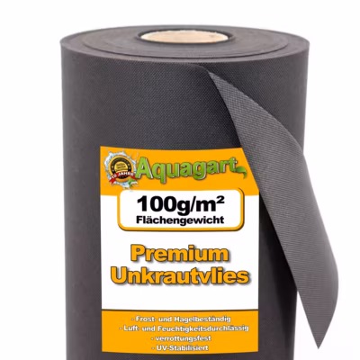 600 m² film de paillage, paillage anti-mauvaises herbes, 100 g, 1,6 m Aquagart