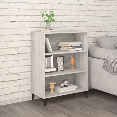 817379 vidaXL Buffet Sonoma gris 69,5×32,5×90 cm Bois d&rsquo;ingénierie