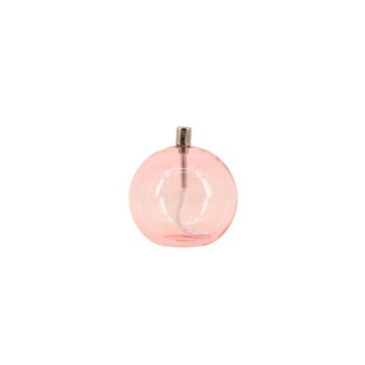 Lampe à huile sphère en verre soufflé rose 9cm
