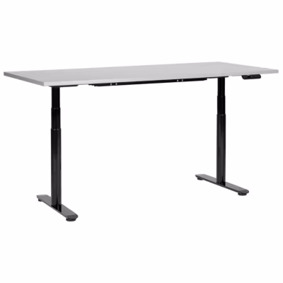Bureau réglable en hauteur électriquement DESTINAS Gris/noir 180 cm 80 cm