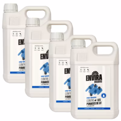 Envira Spray Anti-Punaises de Lit Pack Avantage – Protection Rapide et Efficace 4X5L