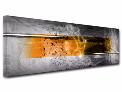 DECLINA, Tableau toile imprimée abstrait, Tableau decoratif abstrait panoramique, 150×60 cm
