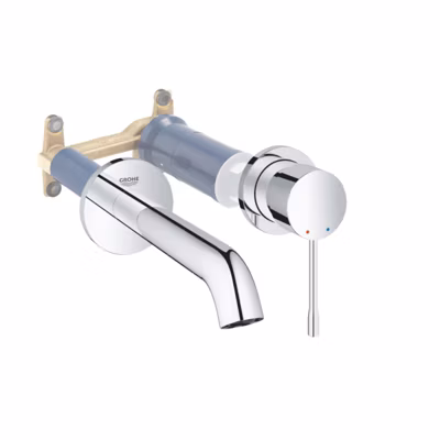 Grohe Façade Mitigeur mural lavabo Essence – Taille M – Chromé+corps encastré