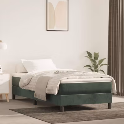 347691 vidaXL Matelas de lit à ressorts ensachés Vert foncé 80×200 cm epaisseur 20 cm