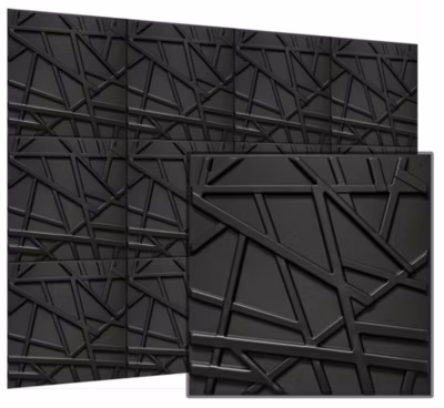 Panneaux de plafond et panneaux muraux Decoratif 3D Line Noir 5m² / 20pièces