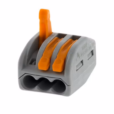 Borne rapide automatique à cliquet S222 – 3 entrées – Wago