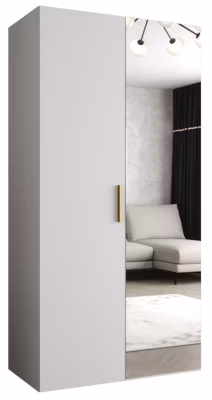 Armoire Bari 2 a portes battantes H. 202 x L.100 x P. 52, 2 portes