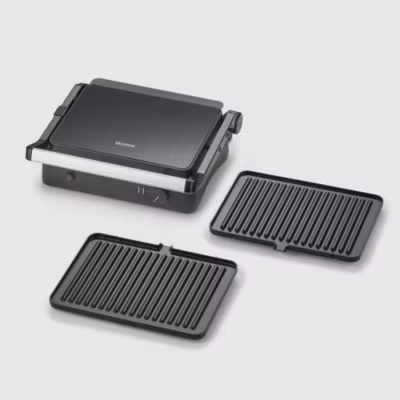 Gril SEVERIN – KG2398 – Surface cuisson 30x22cm – Plaques amovibles – Revetement céramique – 1800W