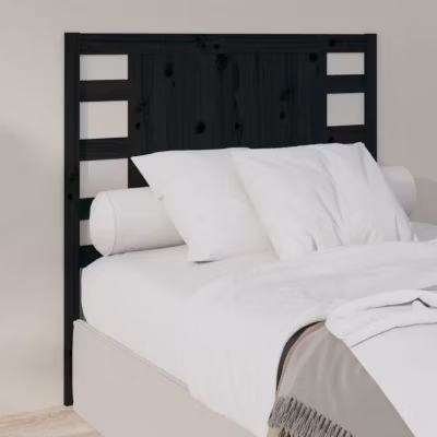 vidaXL Tête de lit Noir 106x4x100 cm Bois massif de pin 818759