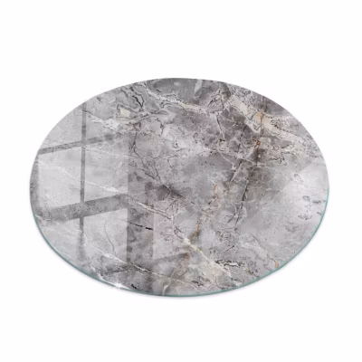 Dessus de table en verre trempé Wallfluent fi100 cm Motif naturel de marbre