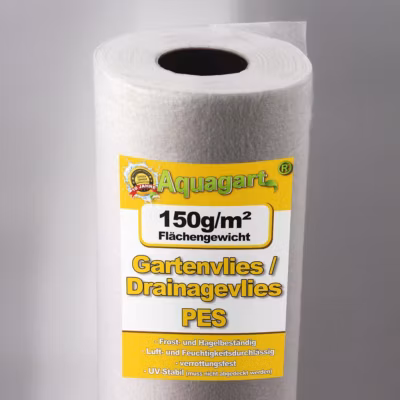 650 m² film de paillage, film de drainage 150 g, 2 m de large Aquagart