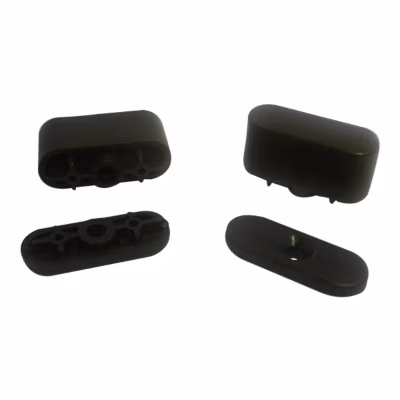 BUTEE PLATE POUR LAME FINALE EP8 MM NOIRE AVEC SUPPORT ET VIS (PAIRE)