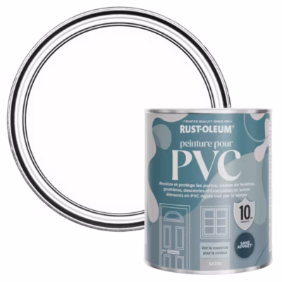 Peinture Blanche pour Portes et Fenêtres en PVC, Finition Satinée – RUST-OLEUM – Craie blanche 750ml
