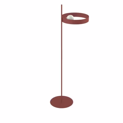 LUMICOM – ALLEY Lampadaire, 1XE27, max 42W, métal, rouge cowhide, 40cm H165cm