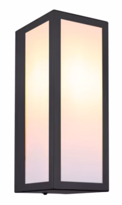 Luminaire extérieur métal noir mat, 1x E27