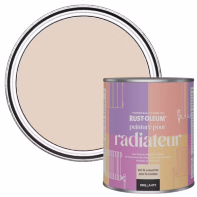 Peinture Rose pour Radiateur, Finition Brillante – RUST-OLEUM – Pêche 750ml
