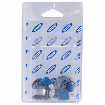 Collier de serrage à vis sans fin 12 mm ABA 60 à 80 mm blister 5 pces