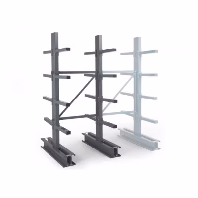 Rayonnage Cantilever Mi-lourd 10 nvx 2 côtés H. 2,5m x L.1m x P.600