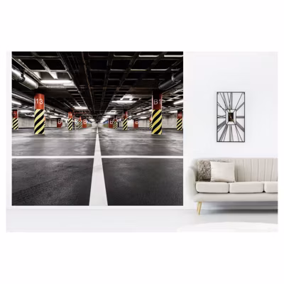Papier peint intissé UNDERGROUND 300 x 270 cm (LxH) – Tapisserie murale panoramique XXL, Made in France par Scenolia