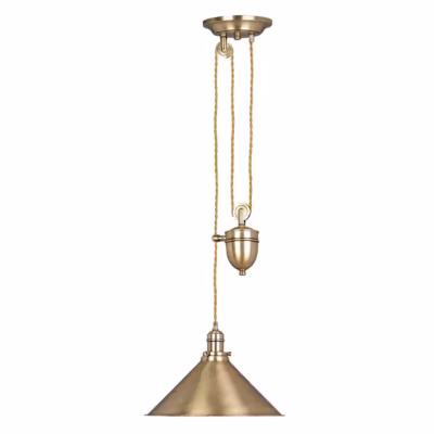 Luminaire suspendu à hauteur reglable Provence 1 lumière – Laiton vieilli