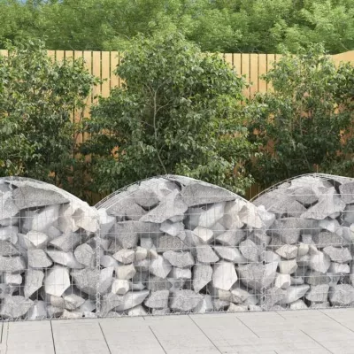 vidaXL Panier de Gabion, Cage à Gabion, Mur de Gabion, Panier à Pierre, Gabion pour Pierre Jardin Patio Extérieur, 153433