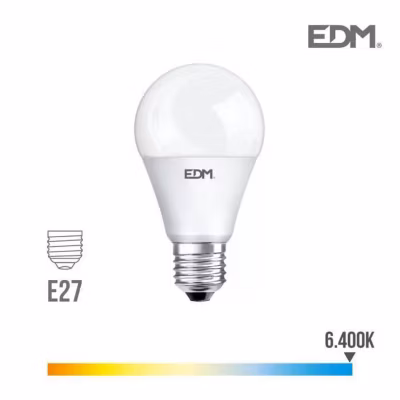 Ampoule LED E27 10W Ronde A60 équivalent à 60W – Blanc du Jour 6400K
