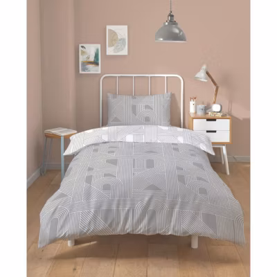 Parure de couette « Frey » toutes dimensions 100% Coton / 57 Fils/cm² – Parure de couette 140 x 200 cm + 1 Taie d&rsquo;oreiller 63 x 63 c