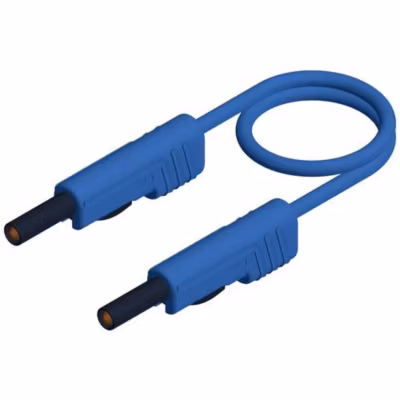 Hirschmann MLB 50/1 V bl 0,50 m Cordon de mesure banane 4 mm, double isolation