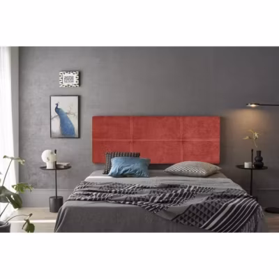 Tête de lit – ECCOX – Dalia – Tissu Aqualine – Rouge – 115 cm – Rembourrée