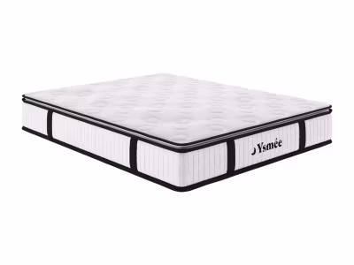Matelas 140 x 200 cm ressorts ensachés surmatelas intégré ép.28cm – AMERICAN DREAM de YSMÉE